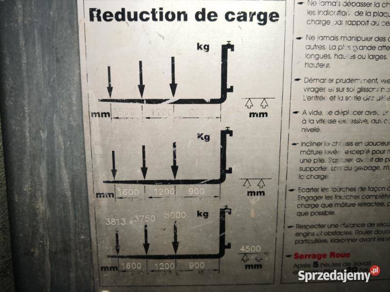 wózek widłowy boczny Baumann platforma 1800 mm 5 diesel Wózki widłowe warmińsko-mazurskie Elbląg