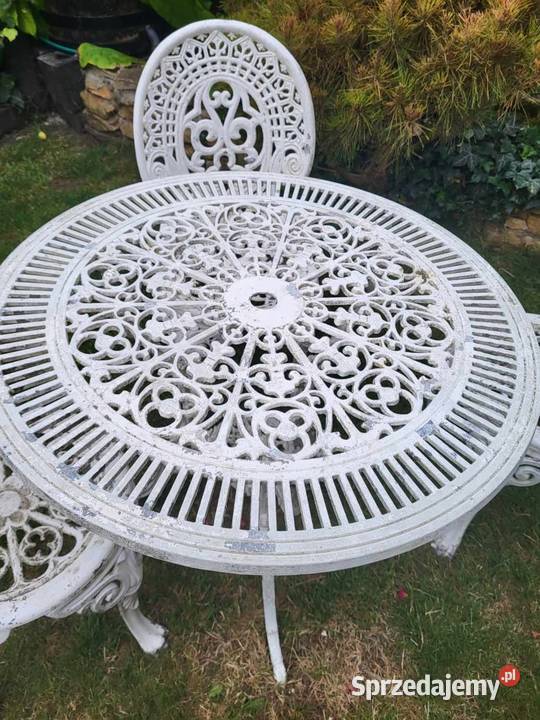 Komplet aluminiowych mebli ogrodowych francuski mazowieckie Ciepielów