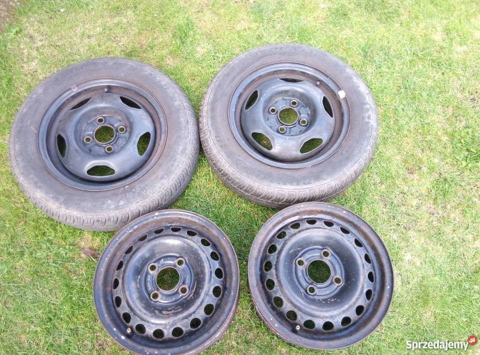 KOMPLET 2xKOŁA 2 felgi13 4x100x57x55 Rozmiar 13" Prabuty sprzedam