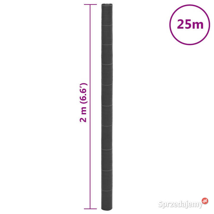 Agrowłóknina antychwastowa czarna 2x25 m PP Warszawa sprzedam