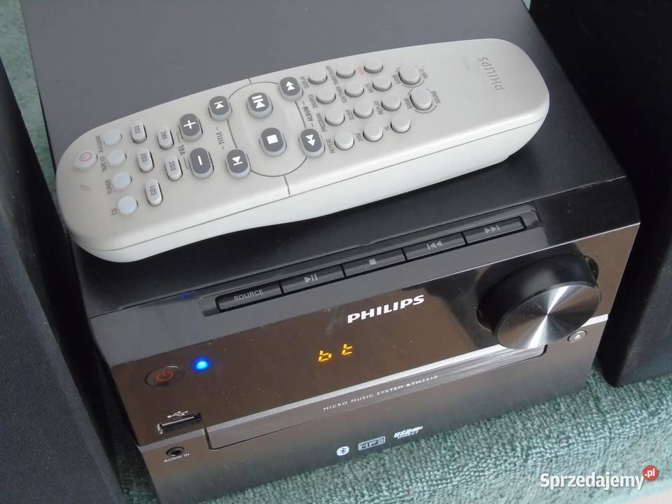 Wieża Philips pilot USB mp3 BT CD AUX kol Jasło