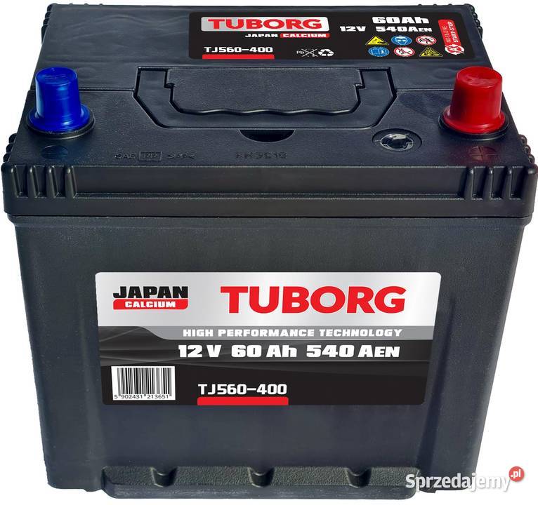Akumulator Tuborg Japan 12V 60Ah 540A osobowe wielkopolskie Luboń