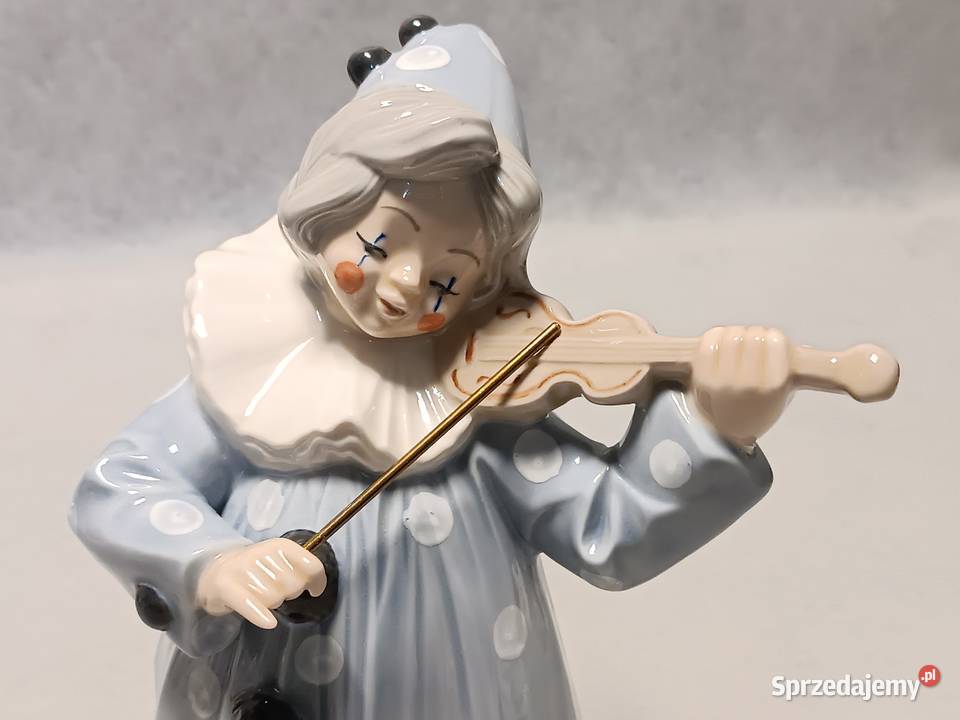TENGRA Porcelanowy Klaun Pierrot grający na pomorskie Gdańsk
