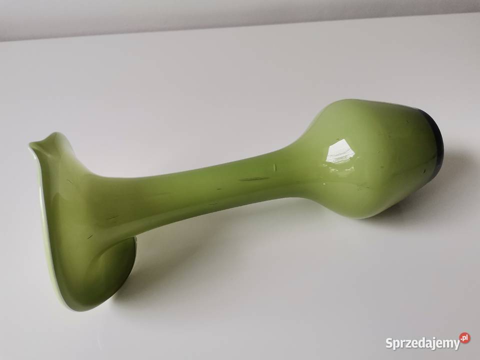 Stary zielony wazon Kalia Porcelana i szkło Katowice