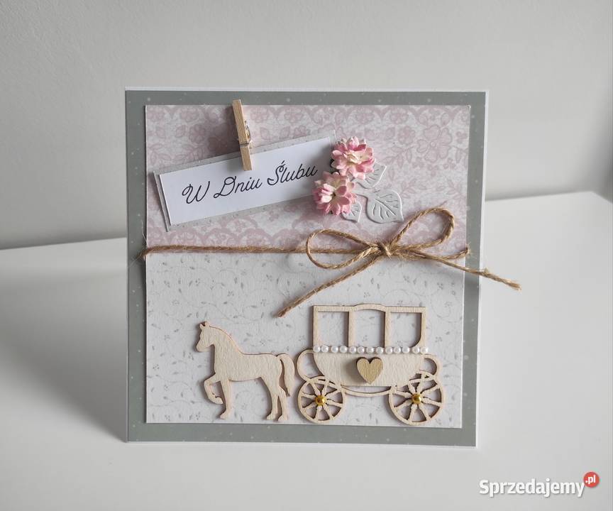 Kartka okolicznościowa ręcznie robiona na ślub Łódź