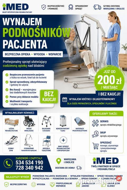 PRZENOŚNY KONCENTRATOR TLENU WYNAJEM WARSZAWA