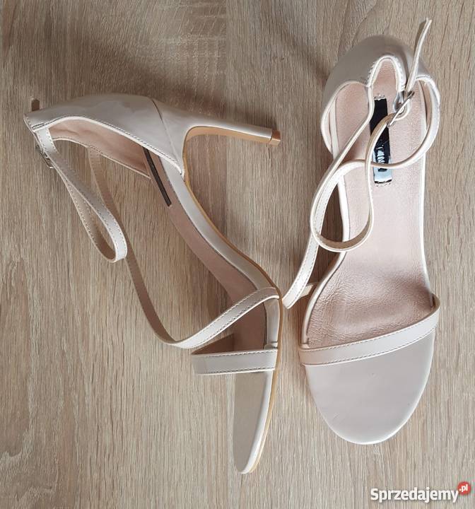 Nowe beżowe szpilki Lost Ink 40 nude sandały Szczecin