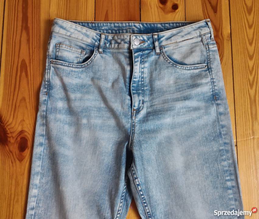 Nowe spodnie jeansy dżinsy HM 33 42 XL acid wash Spodnie Szczecin