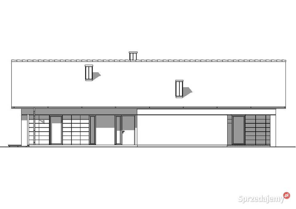 PROJEKT DOMU PARTEROWEGO W STYLU WSPÓŁCZESNYM Kraków