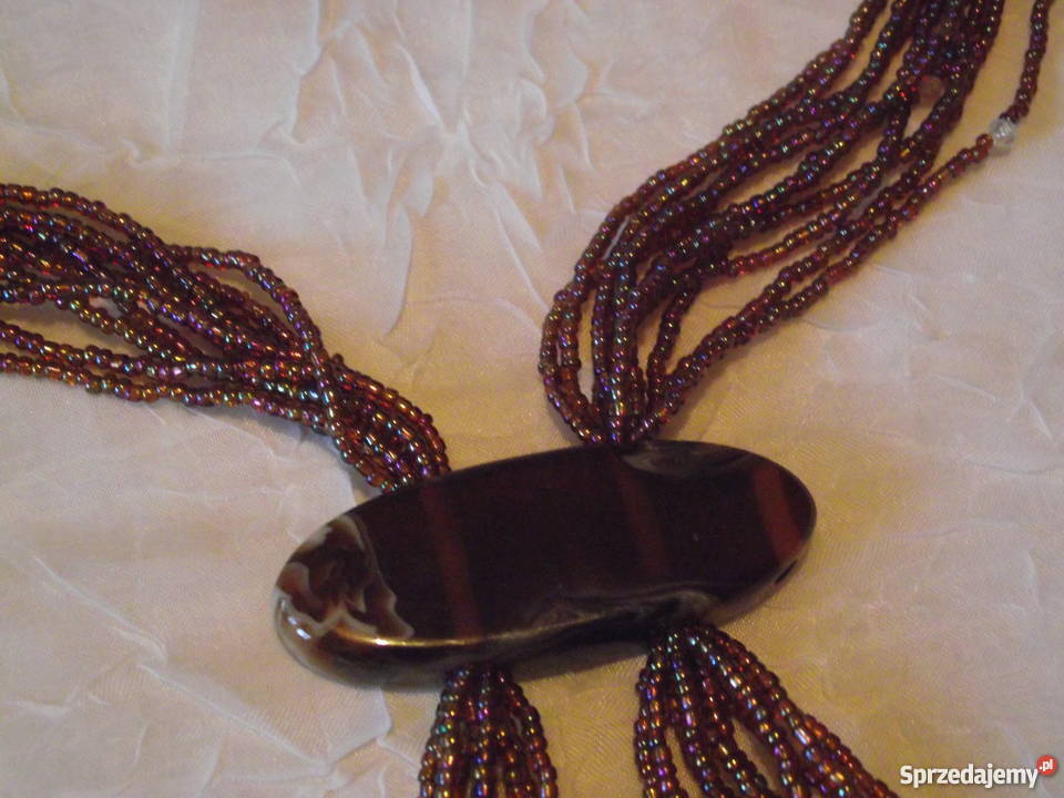 NASZYJNIK Z MEDALIONEM Z ŻYWICY EPOKSYDOWEJ Piła