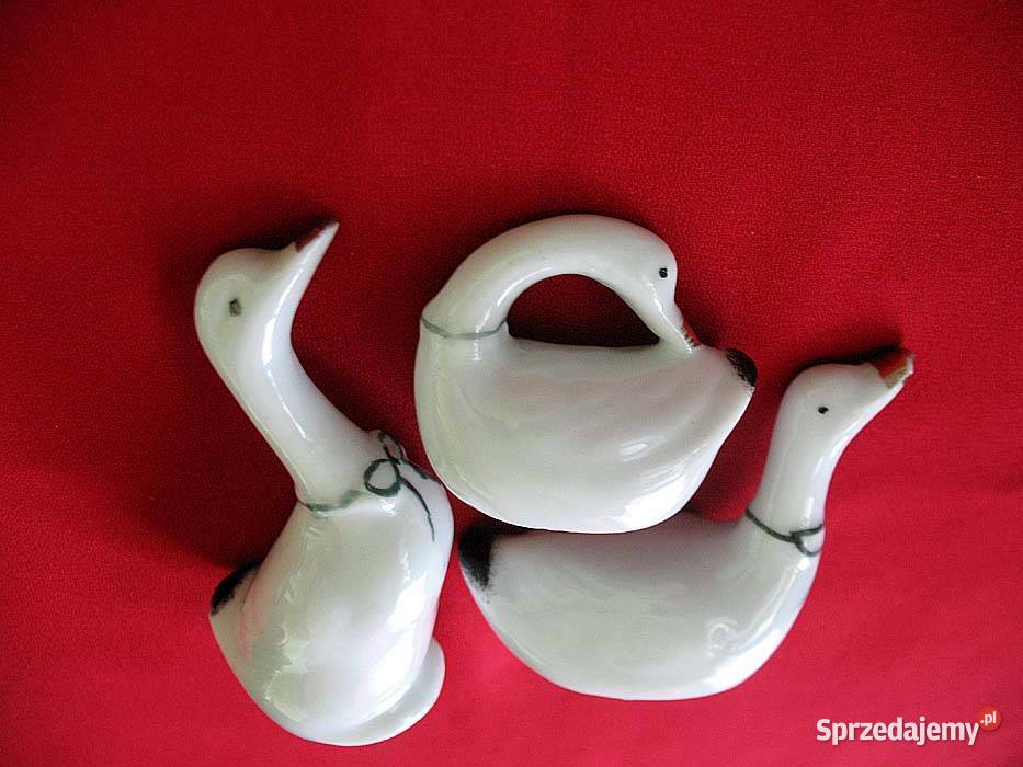 Gęś Rodzina trzech gąsek 8 i 55 i 45 Porcelana Siedlce