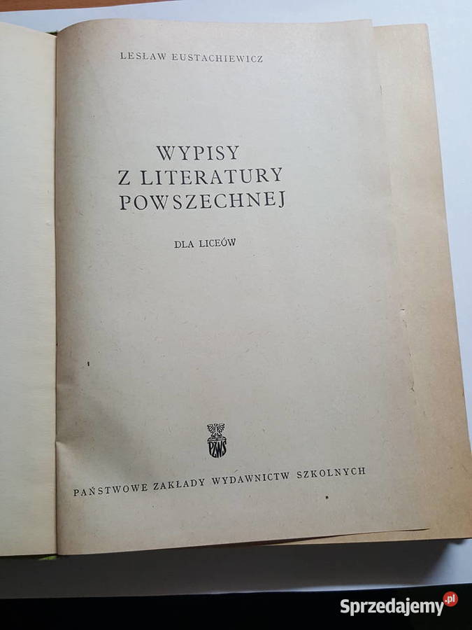 KSIĄŻKA Wypisy z literatury powszechnej L Złotniki