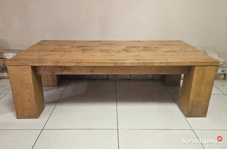 Niski stolik ŁAWA DĘBOWA surowy styl Stoliki kawowe i ławy Pszczyna sprzedam