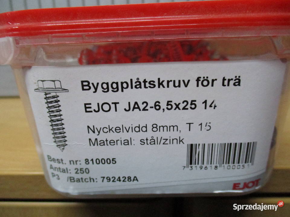 Wkręt samowiercący ejot 65x25 art 810005 drewno Mogilno