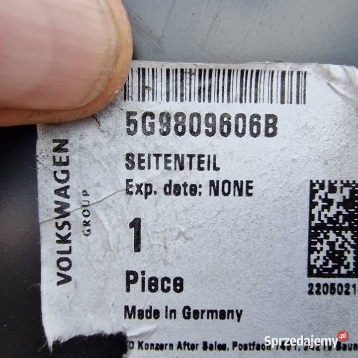 VW GOLF VII 7 KOMBI BŁOTNIK PRAWY TYŁ POSZYCIE osobowe lubuskie Bieleń