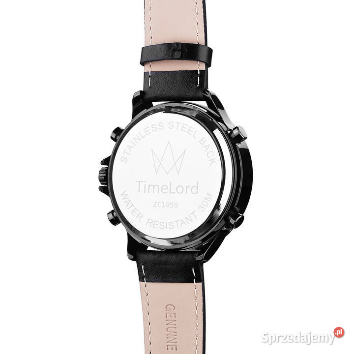 Zegarek męski stylowy dwa czasy stalowa koperta Warszawa