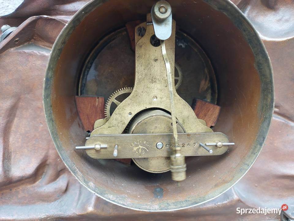 109 stary zegar kominkowy brąz mechanizm pomorskie Tczew