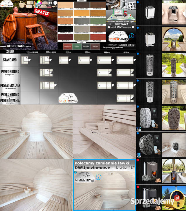 SAUNA Ogrodowa 300 AKCESORIA BECZKA Nowy Targ