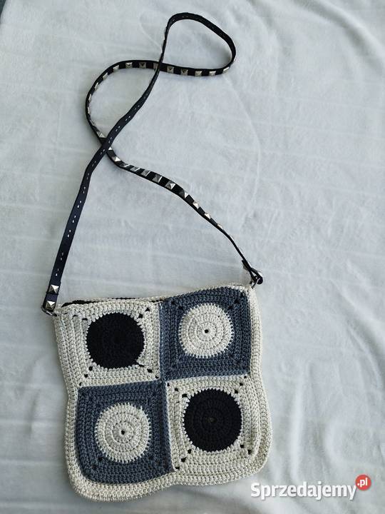 Torebka listonoszka crochet ręczne robiona łódzkie Piotrków Trybunalski