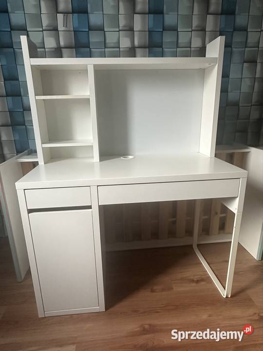 Biurko z nadstawką IKEA Micke 105x50 białe 75cm Biurka Straszyn sprzedam