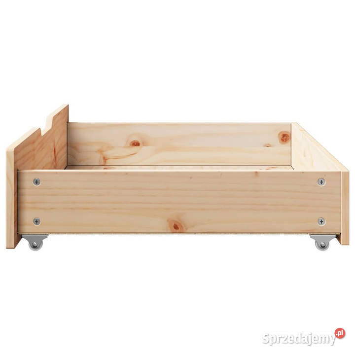 Szuflady pod łóżko z kółkami 2 85x55x16 sosna Warszawa