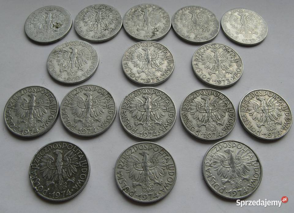 5 złotych 1974 rybak inne Patrz opis Numizmatyka śląskie Dąbrowa Górnicza