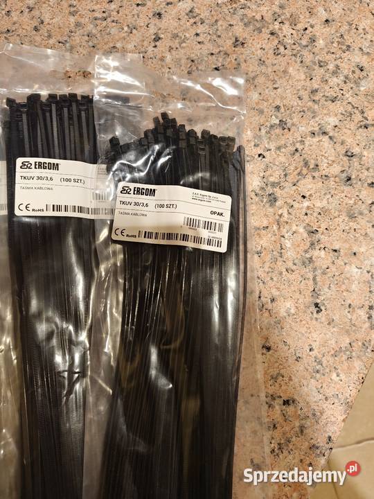 ERGOM TKUV 3036 opaski kablowe 300 36 mm czarne Ostrów Mazowiecka sprzedam