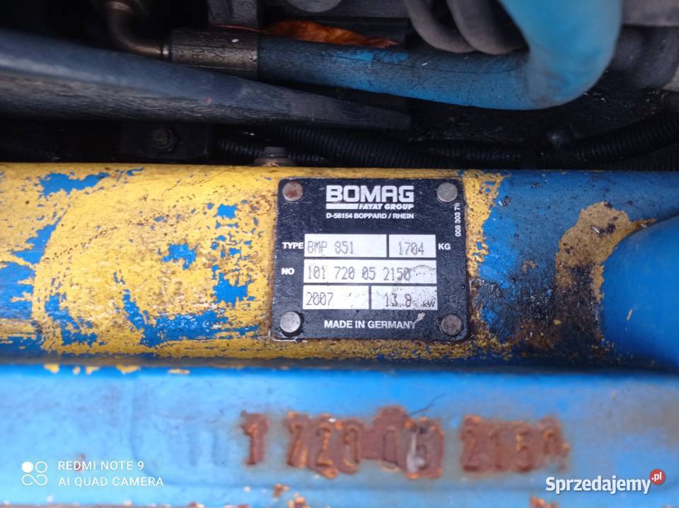 Walec Bomag 851 2007r podkarpackie sprzedam