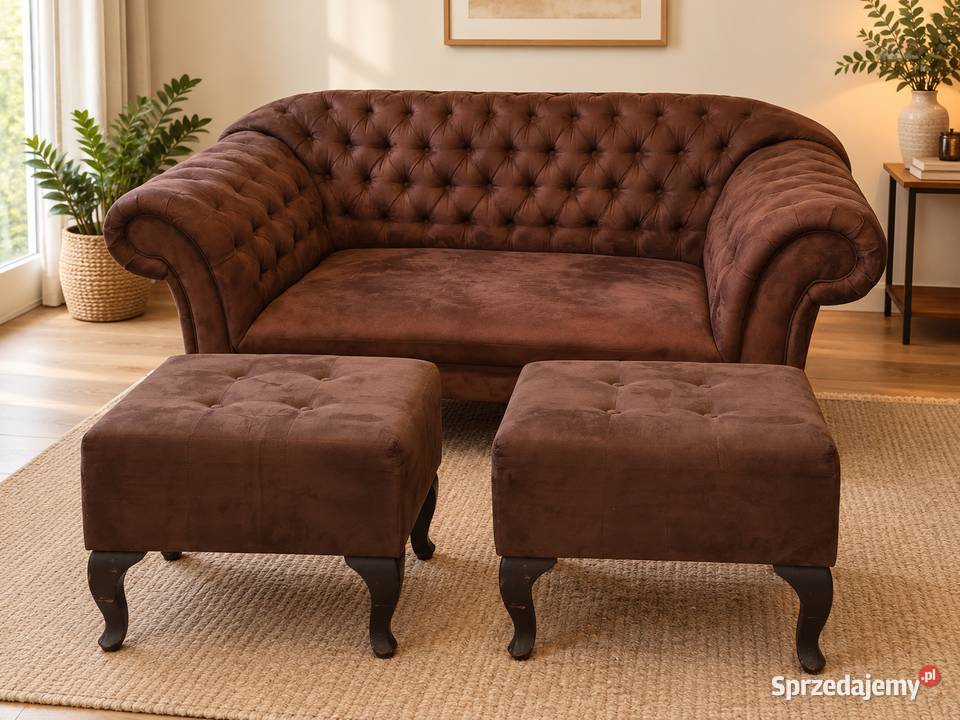 Sofa Chesterfield pufy 70cm Sopot sprzedam