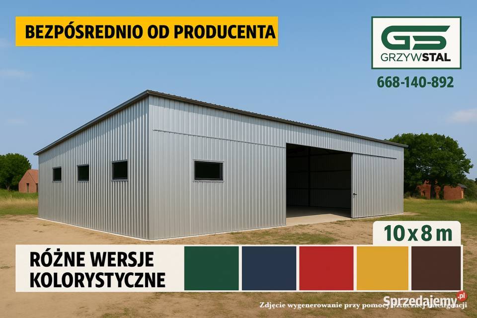 Garaż Jednospadowy Blaszak 306zł/m2