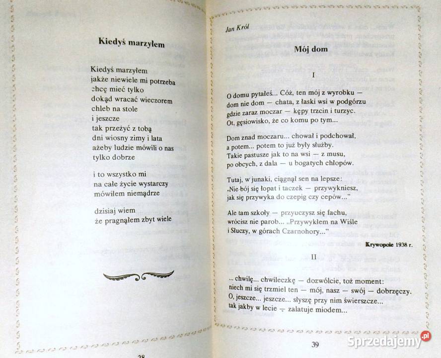 Całe bogactwo domu Wiersze o domu Stefan lubelskie Chełm