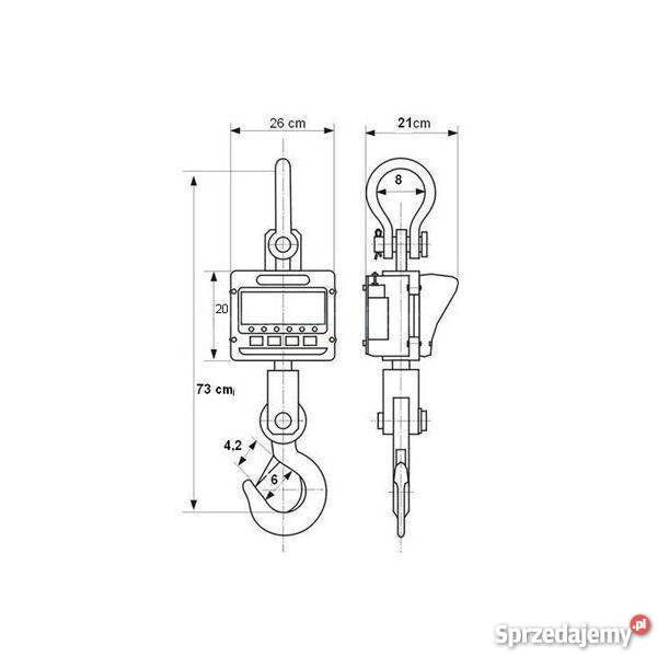 Waga dźwigowa hakowa 5ton obrotowy hak LED pilot Poczesna sprzedam