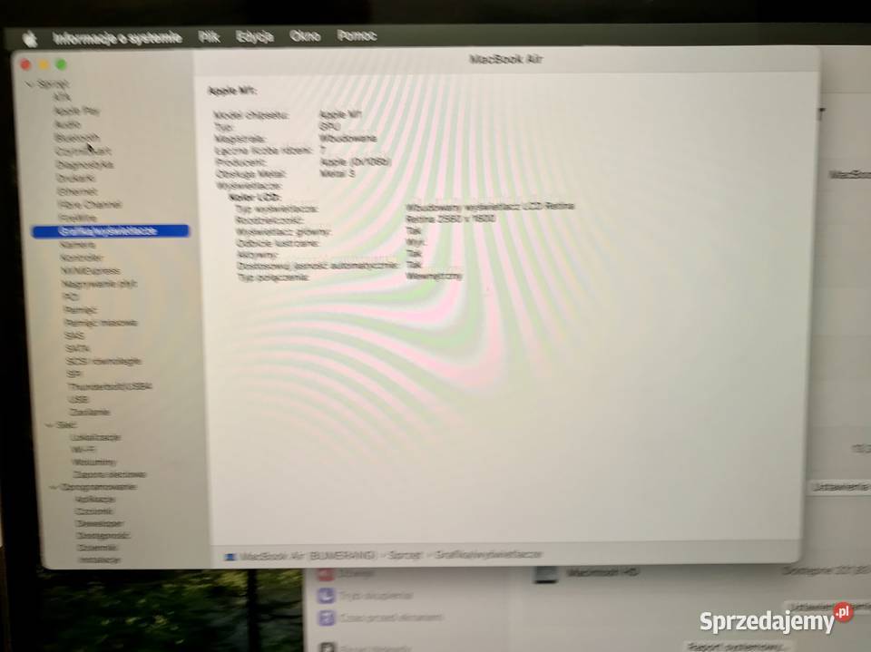 Apple MacBook Air M1 8GB 256GB SSD Retina 133 8GB mazowieckie Warszawa