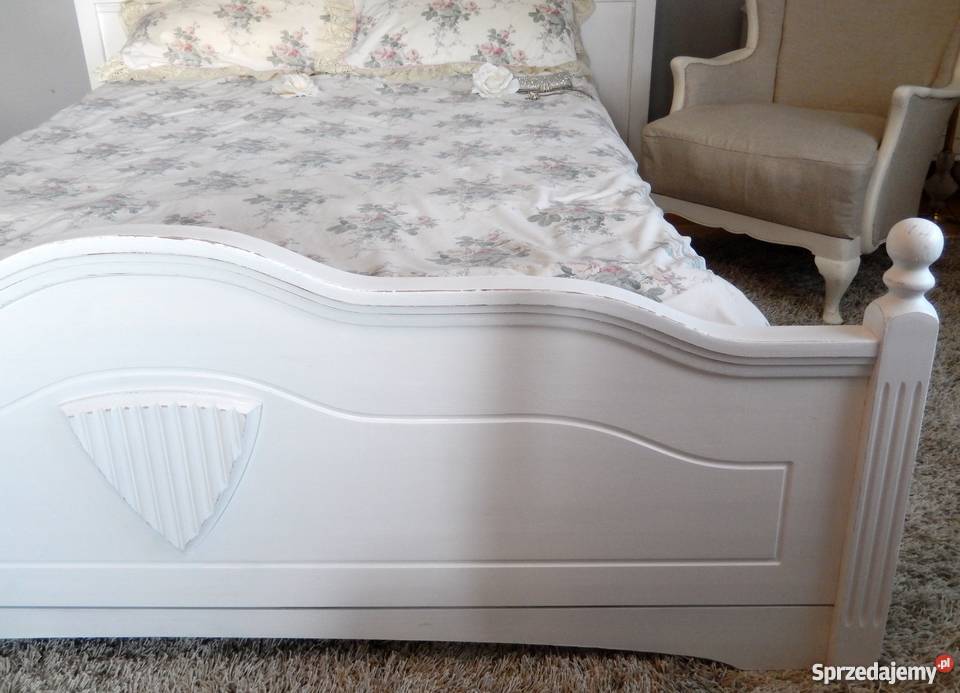 wielkie łóżko prowansalskie shabby chic Lubin