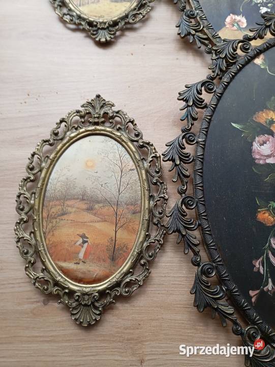 Obrazek Włoski w ramie mosieznej