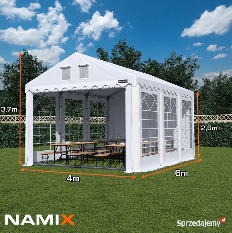 Namiot PRESTIGE 4x626m ogrodowy imprezowy garaż Jabłonna