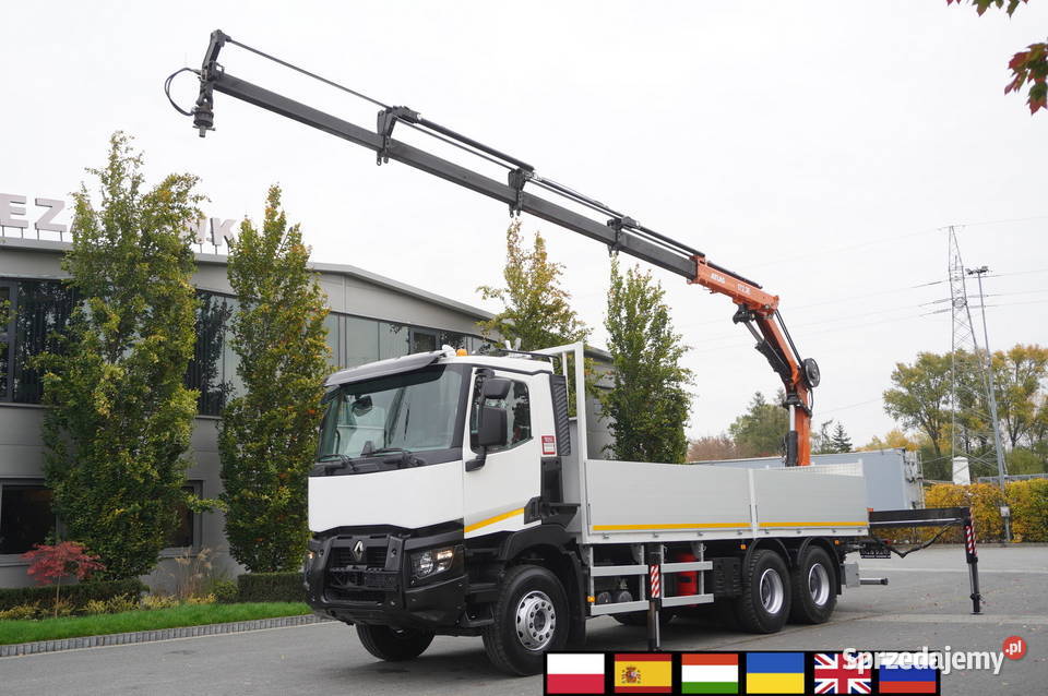 Renault C380 Comfort 6x4 HDS Atlas 1723E Zasięg tachograf