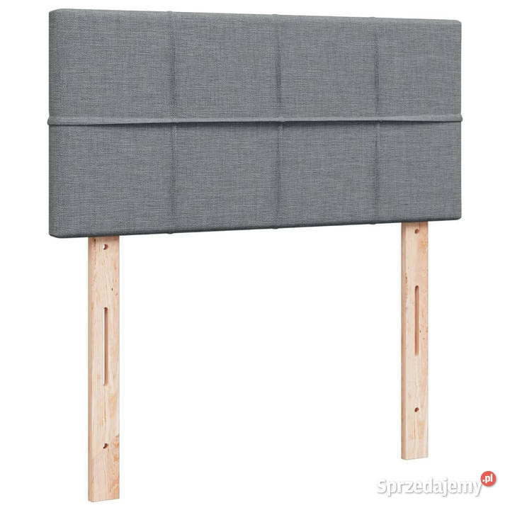 Łóżko kontynentalne z materacem jasnoszare 80cm