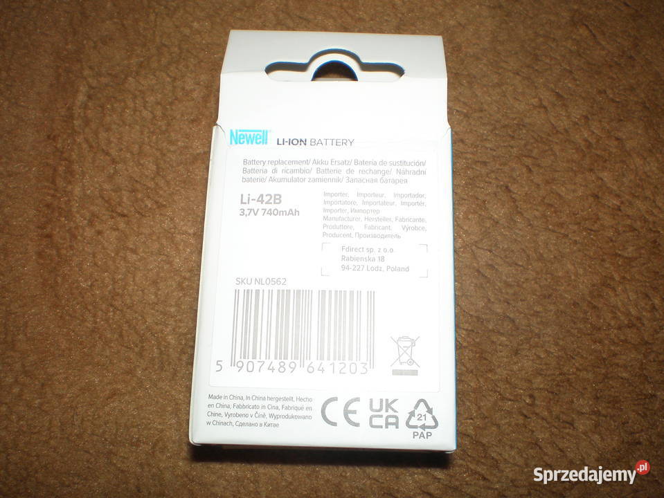 Akumulator Newell zamiennik Li42B do Olympus śląskie sprzedam