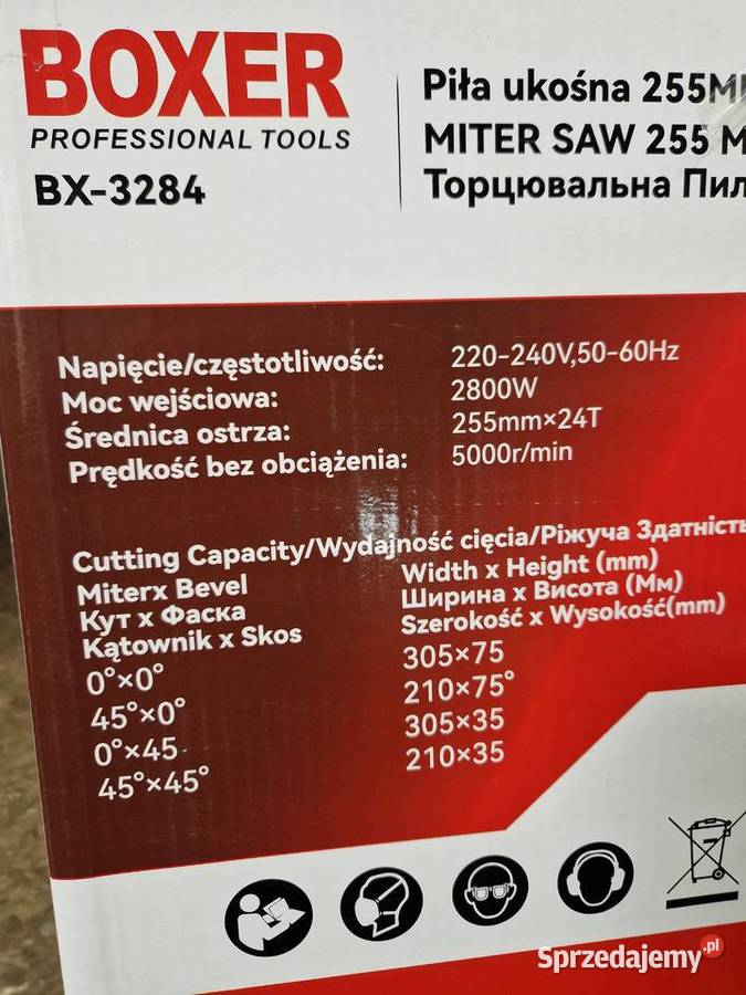 Precyzyjna piła ukośna z laserem i posuwem 255 Głogowa
