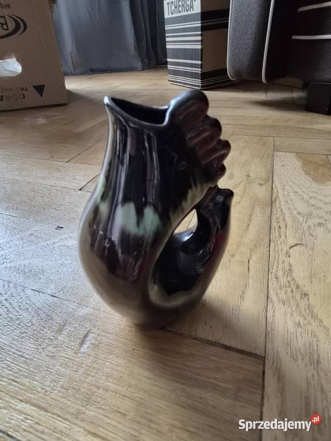 Ceramiczny wazon z czasów PRL Wazony łódzkie Łódź