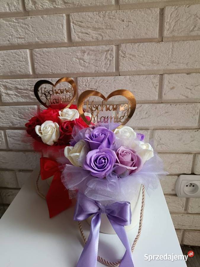 Flowerbox z róż mydlanych Prezent na Dzień Mamy wielkopolskie Konin