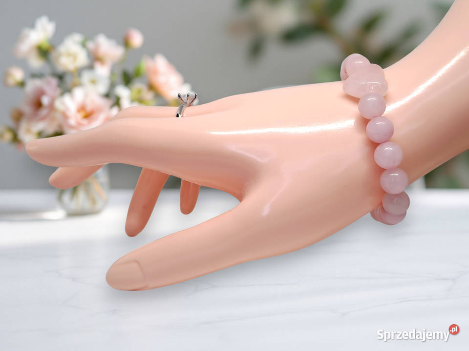 Bransoletka z kwarcu różowego KWARC RÓŻOWY serce Warszawa sprzedam