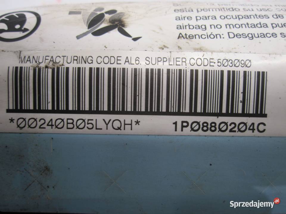 SEAT LEON II LIFT 16 TDI 10r AIRBAG poduszka