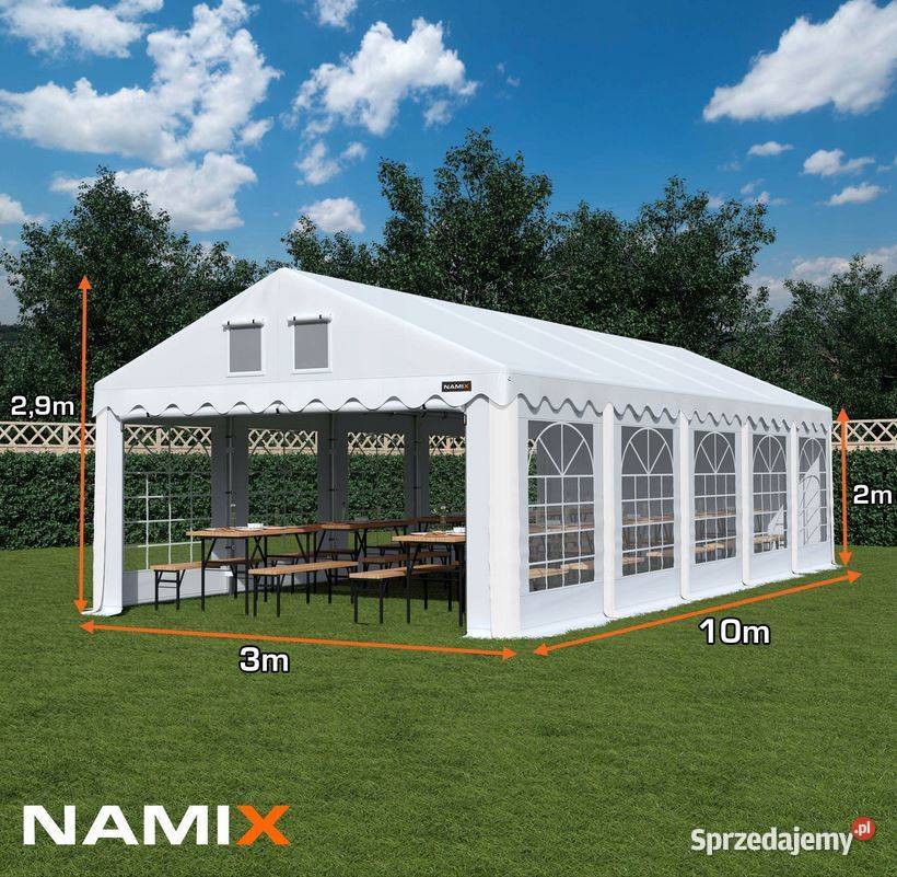 Namiot COMFORT 3x10m ogrodowy eventowy imprezowy Jabłonna