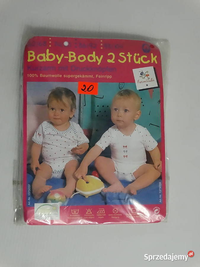 Zestaw Nowych Body Niemowlęcych 2pak 100 Bawełna