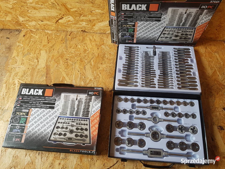 GWINTOWNIKI I NARZYNKI ZESTAW 110EL Black