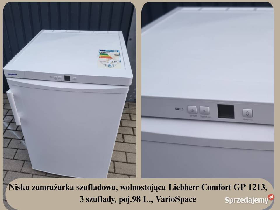 Niska zamrażarka szufladowa Liebherr GP 1213 62.4cm dolnośląskie sprzedam