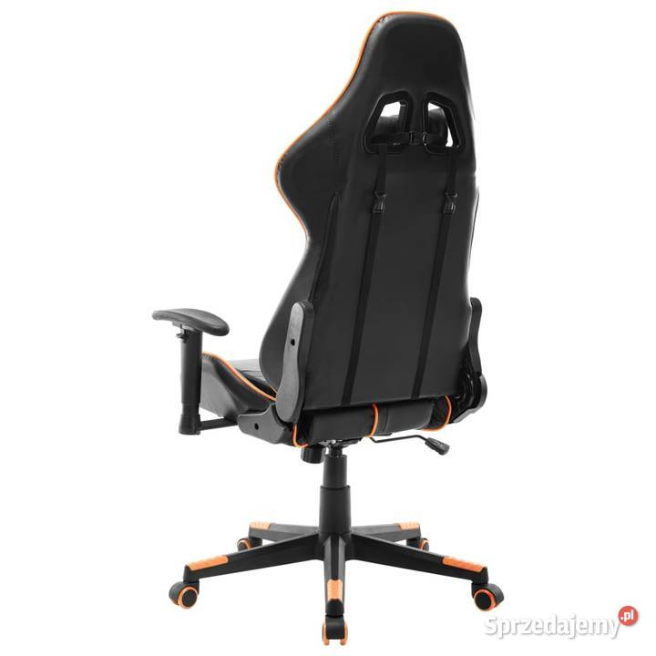 vidaXL Fotel gracza czarnopomarańczowy sztuczna Fotele i krzesła obrotowe Warszawa