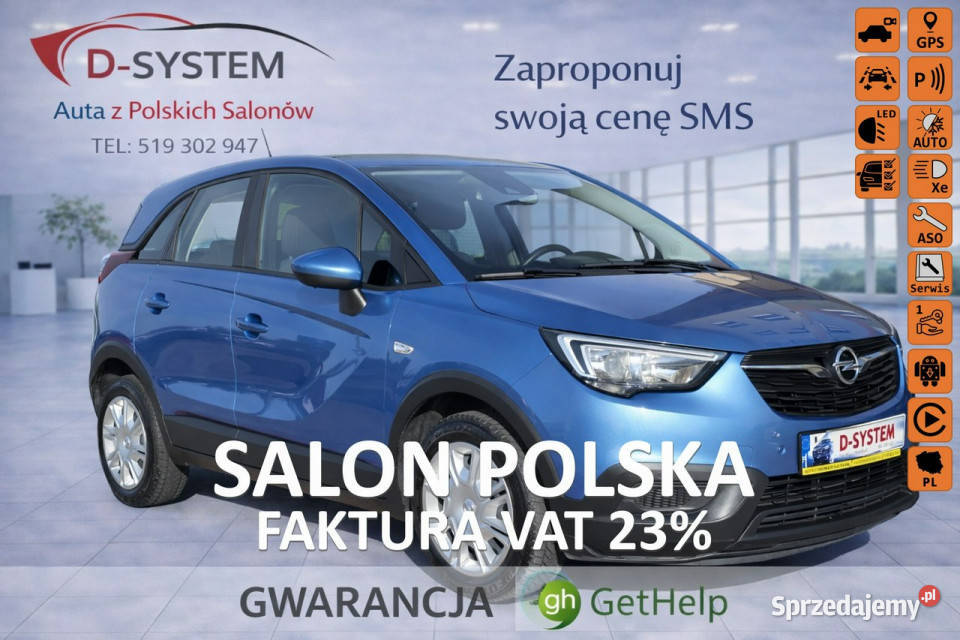 Opel Crossland X 20r Salon Polska Bezwypadkowy elektryczne lusterka Białystok